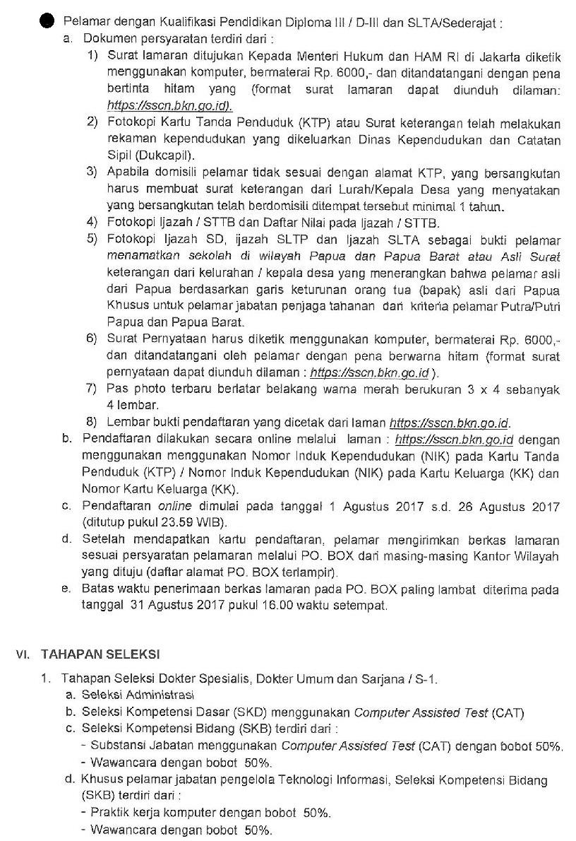 Contoh Surat Lamaran Cpns Penjaga Lapas