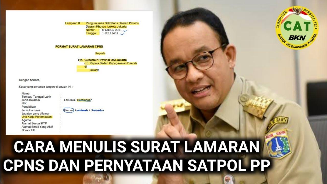 Contoh Surat Lamaran Cpns Wali Kota Bandung