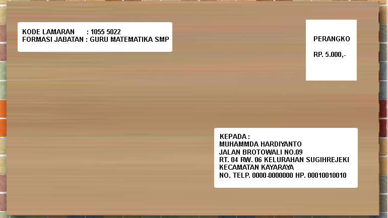 Contoh Surat Lamaran Dengan Kop Surat