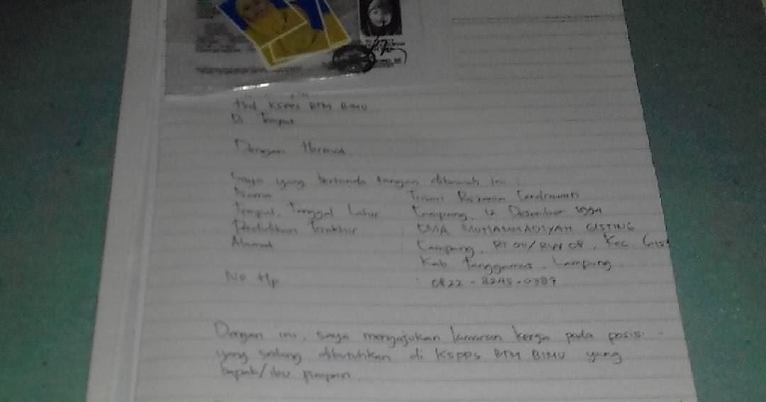 Contoh Surat Lamaran Di Perum Perumnas