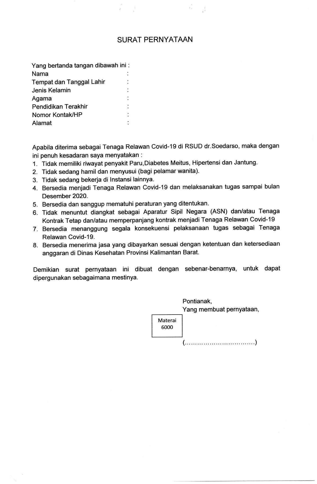 Contoh Surat Lamaran Di Ruamah Makan Bebek Boejang