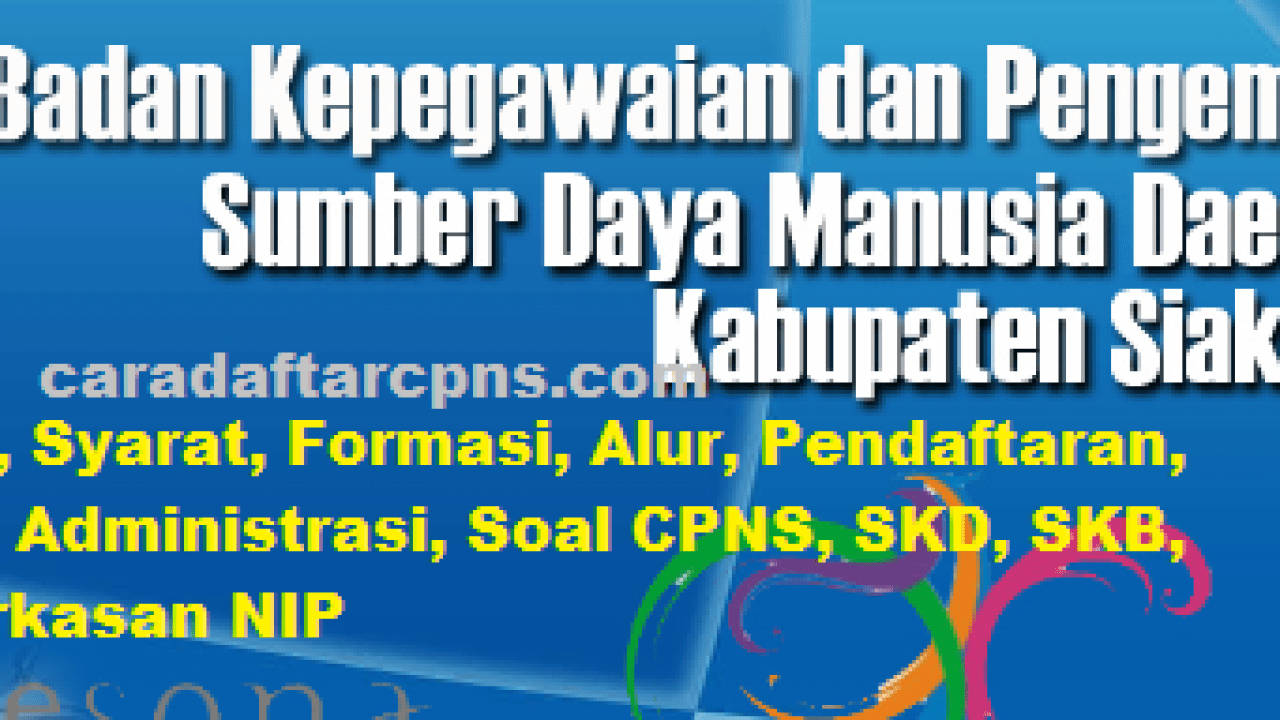 Contoh Surat Lamaran Kabupaten Siak