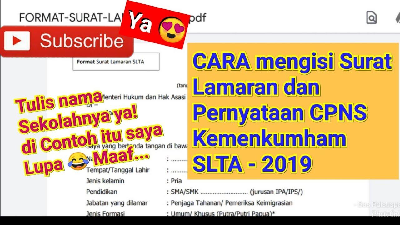 Contoh Surat Lamaran Ke Sma