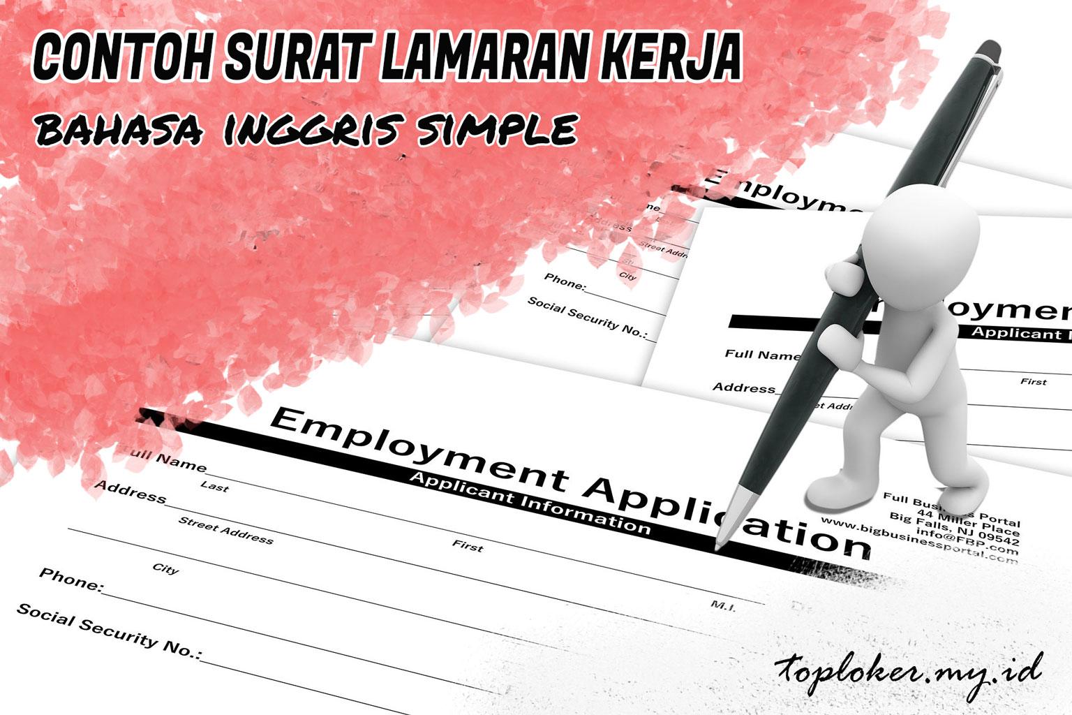 Contoh Surat Lamaran Kerja Bahasa Inggris Online