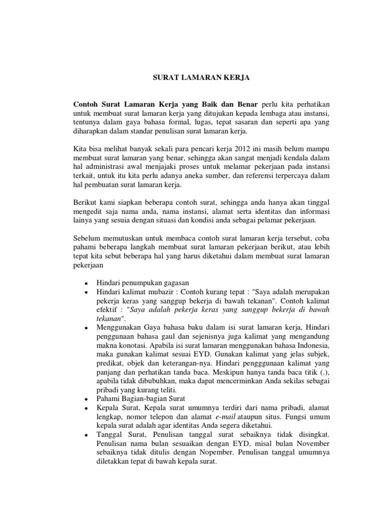 Contoh Surat Lamaran Kerja Berdasarkan Undangan