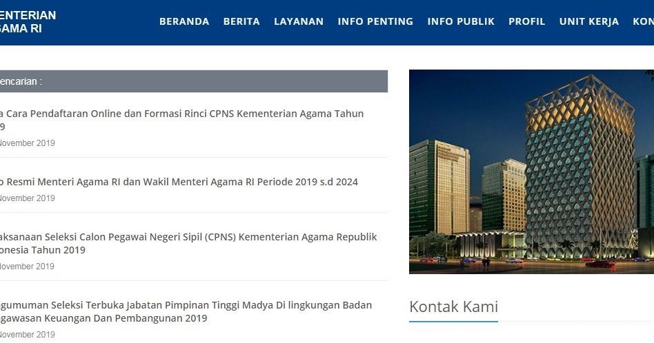 Contoh Surat Lamaran Kerja Cpns Kementerian Agama Tahun 2019