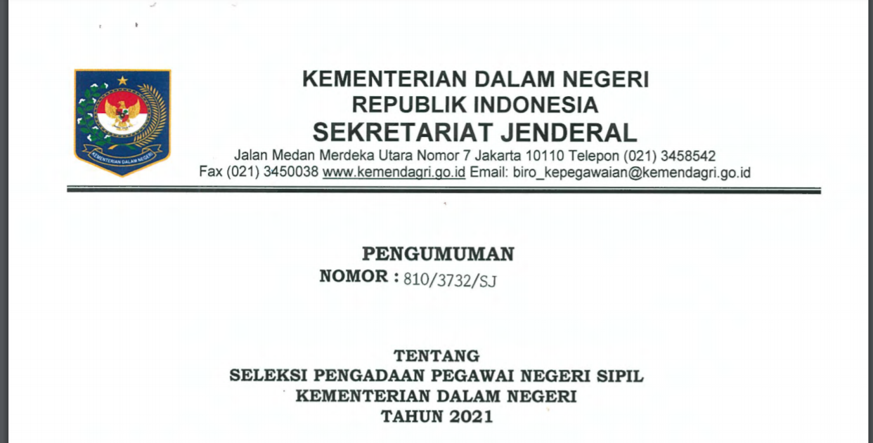 Contoh Surat Lamaran Kerja Cpns Kominfo
