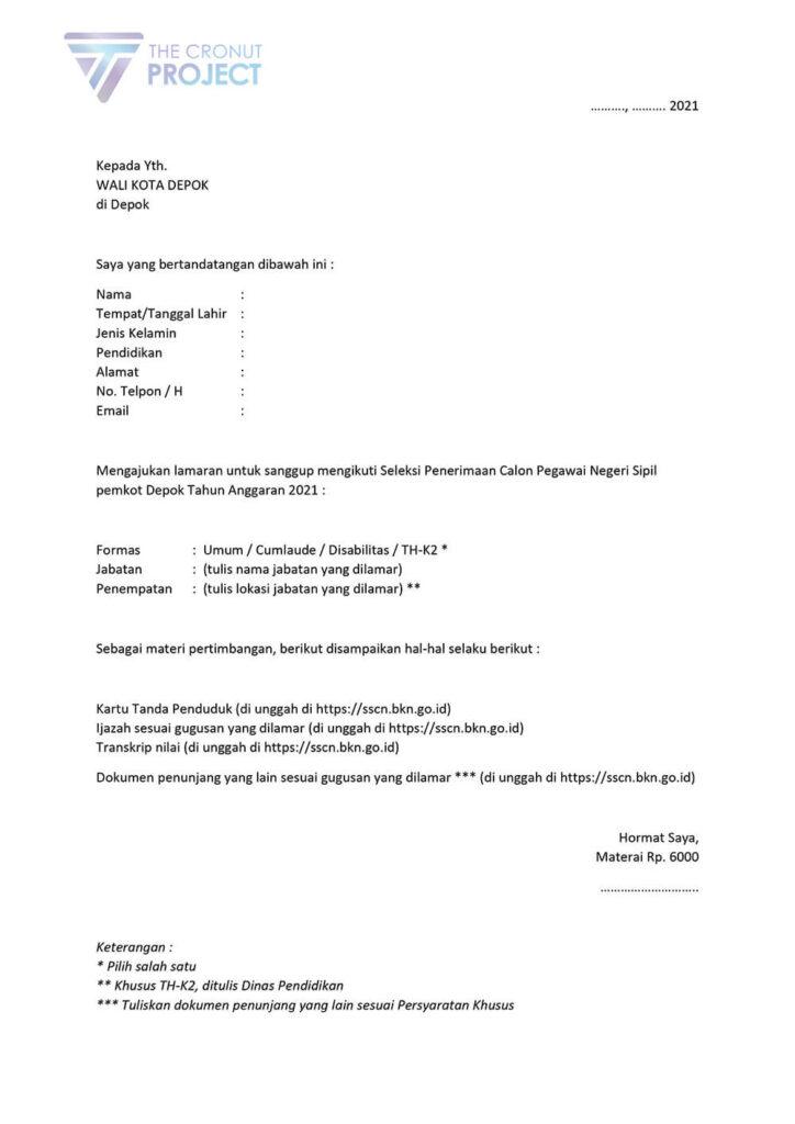 Contoh Surat Lamaran Kerja Cpns Sccn