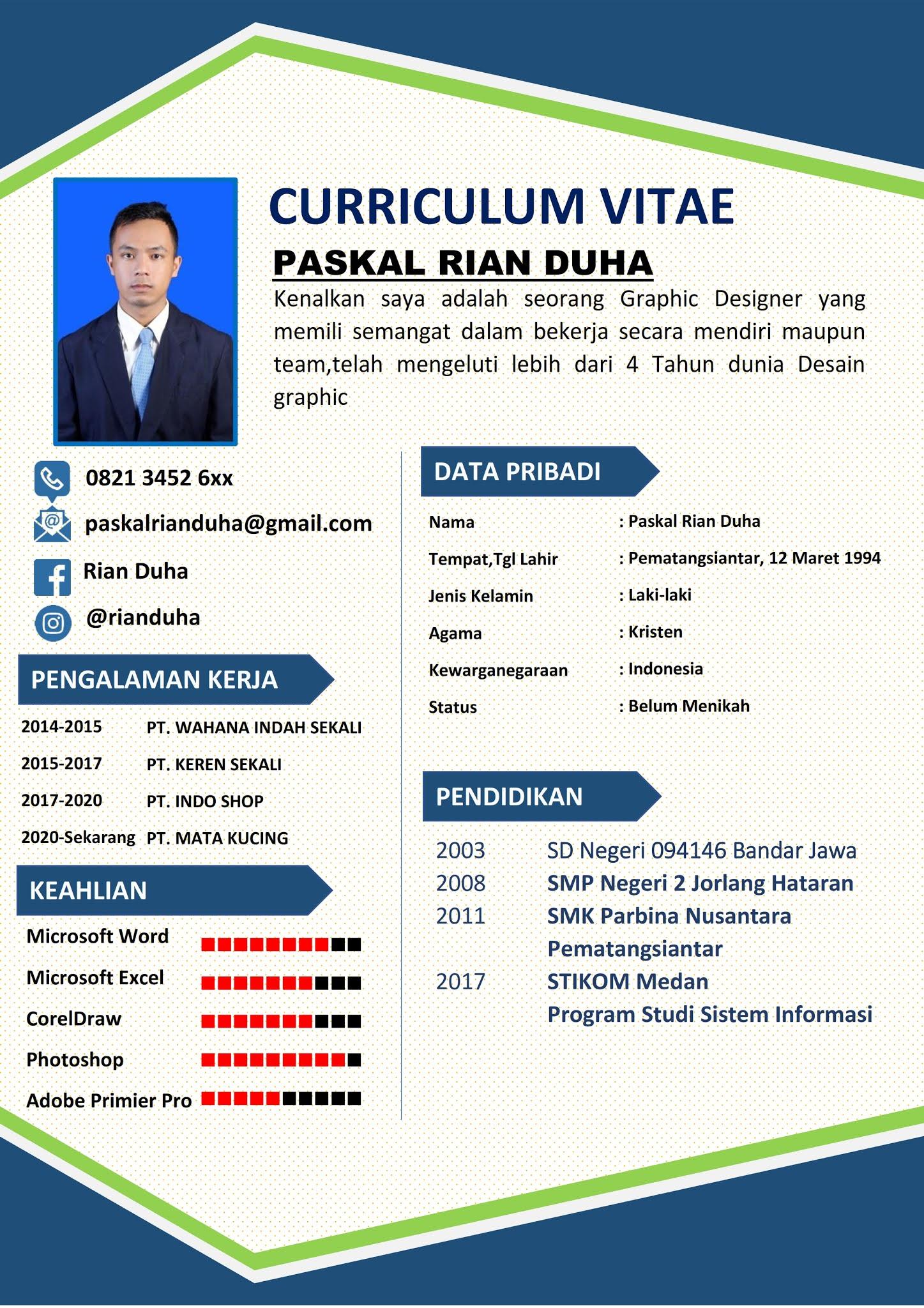 Contoh Cv Yang Baik Dan Benar Download Format Cv Kosong Format Cv - Vrogue