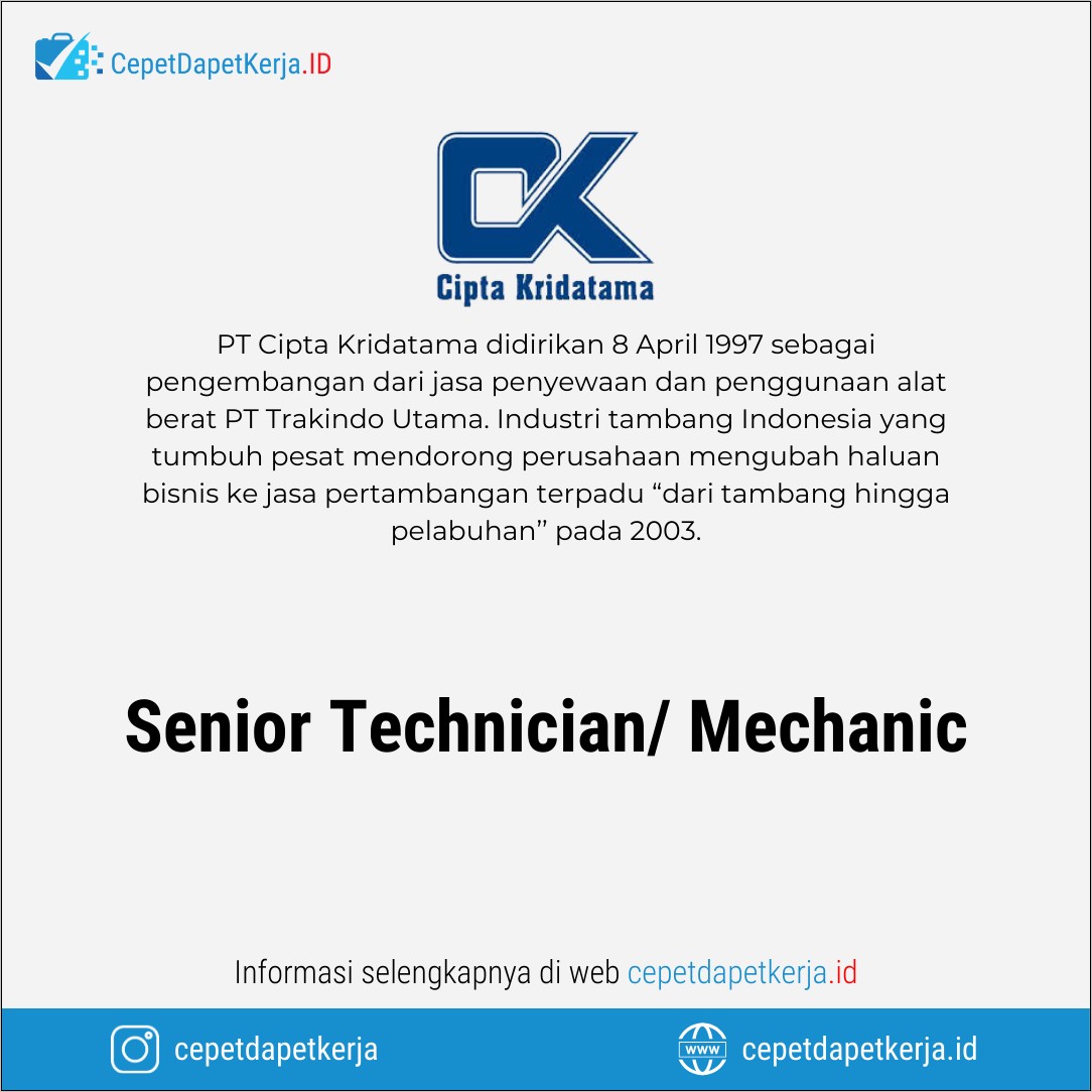 Contoh Surat Lamaran Kerja Di Pt Cipta Kridatama