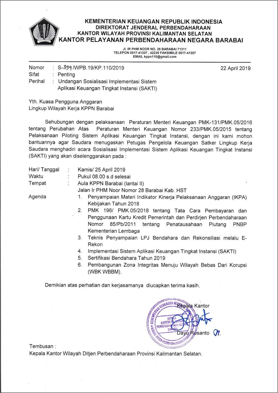 Contoh Surat Lamaran Kerja Ditujukan Ke Kppn