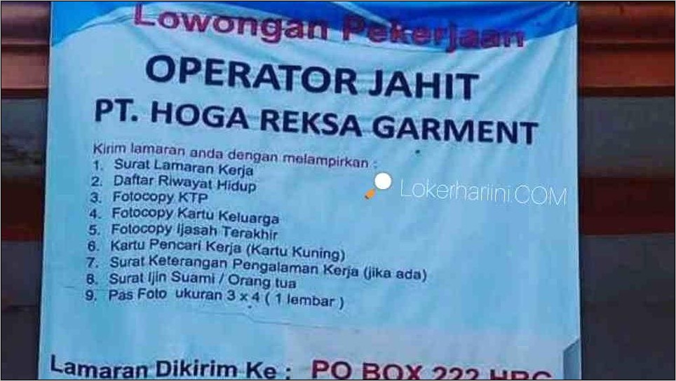 Contoh Surat Lamaran Kerja Ke Pt Changsin