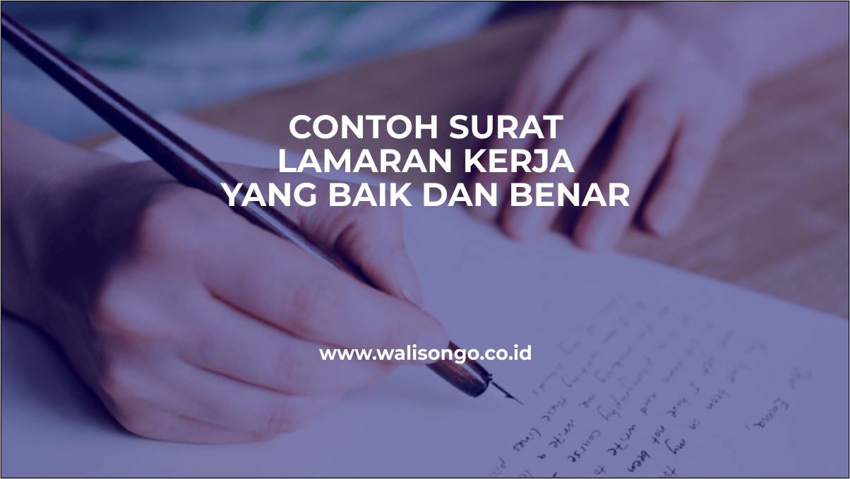 Contoh Surat Lamaran Kerja Ketenagakerjaan