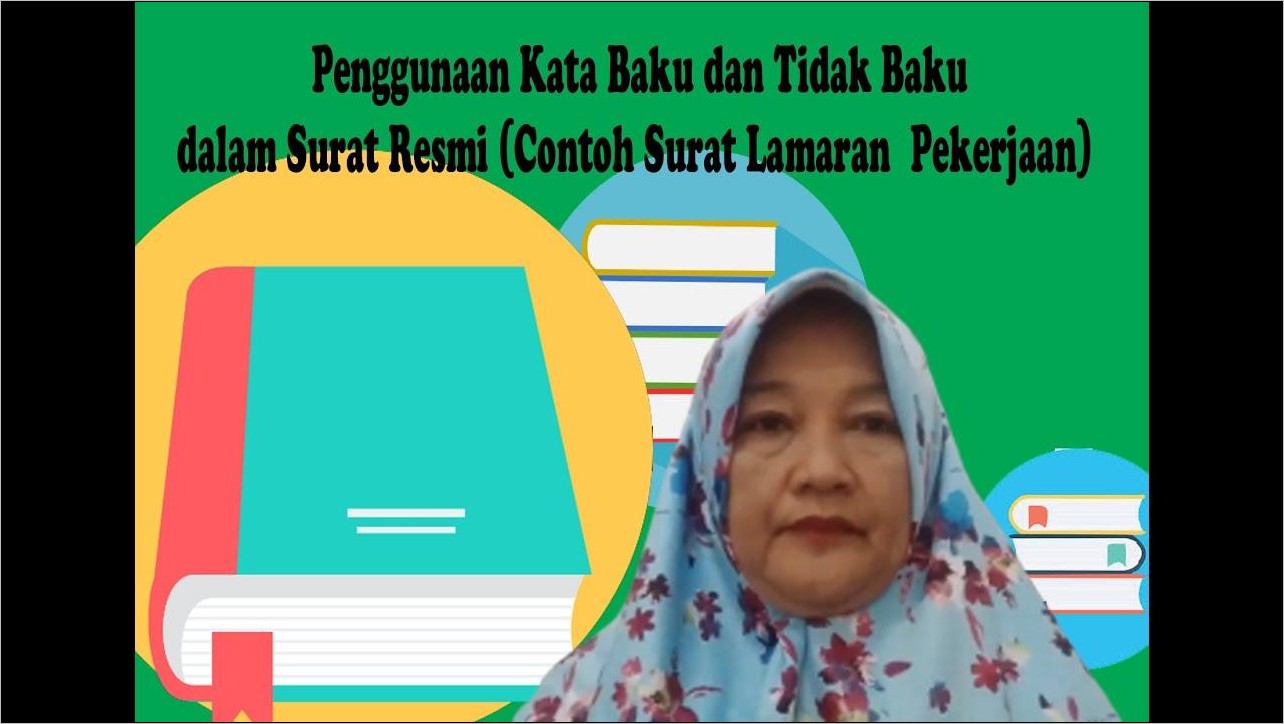 Contoh Surat Lamaran Kerja Menggunakan Bahasa Baku