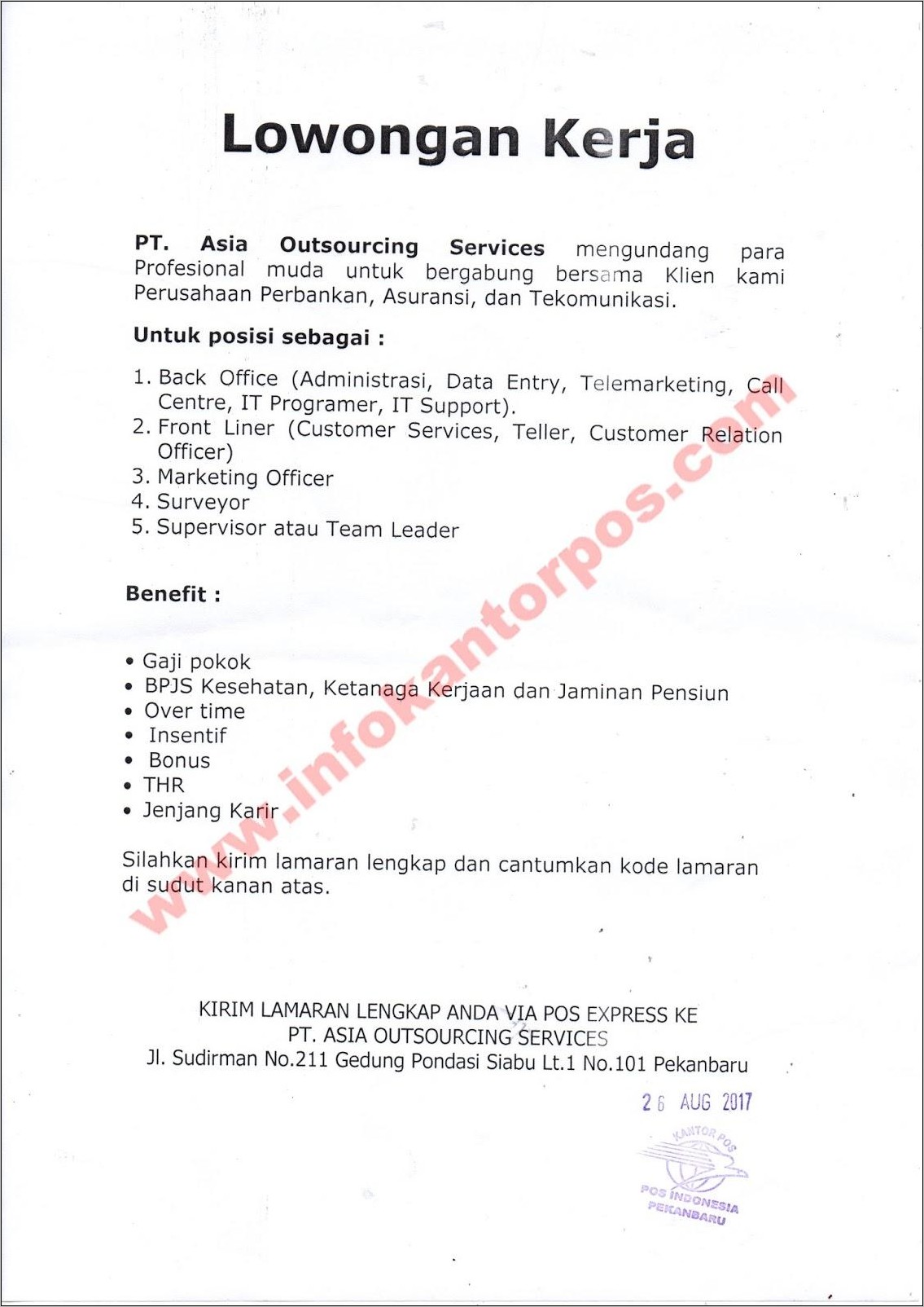 Contoh Surat Lamaran Kerja Pt Hoho Pekanbaru
