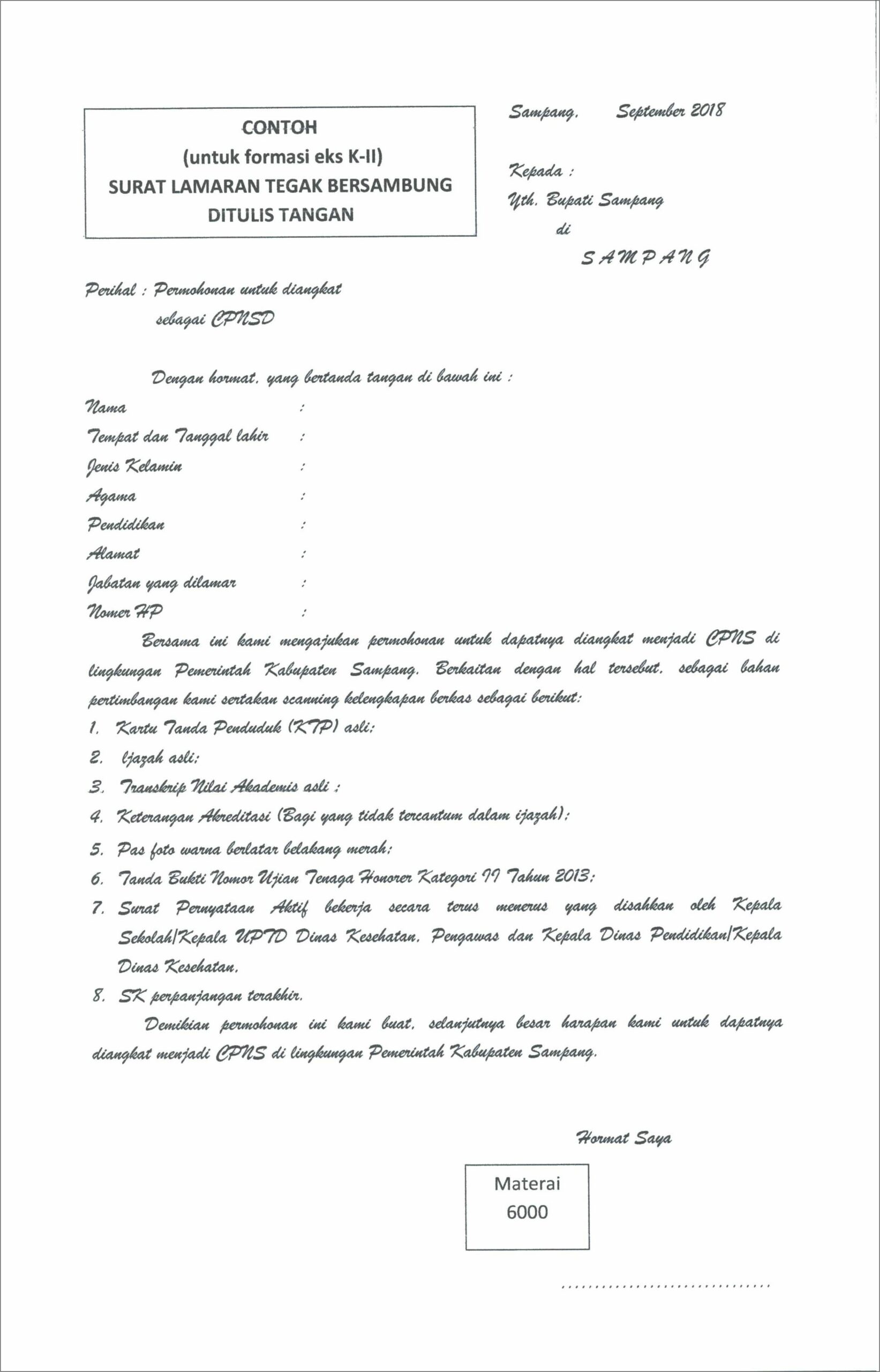 Contoh Surat Lamaran Kerja Ptt Provinsi Jawa Timur