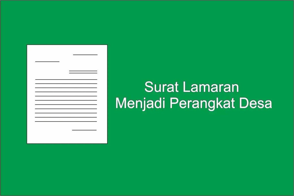 Contoh Surat Lamaran Kerja Satker P3md
