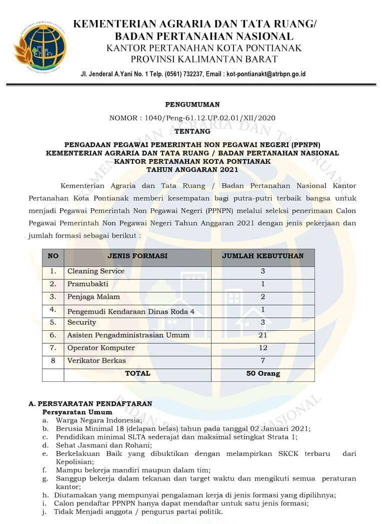 Contoh Surat Lamaran Kerja Untuk Ppnpn