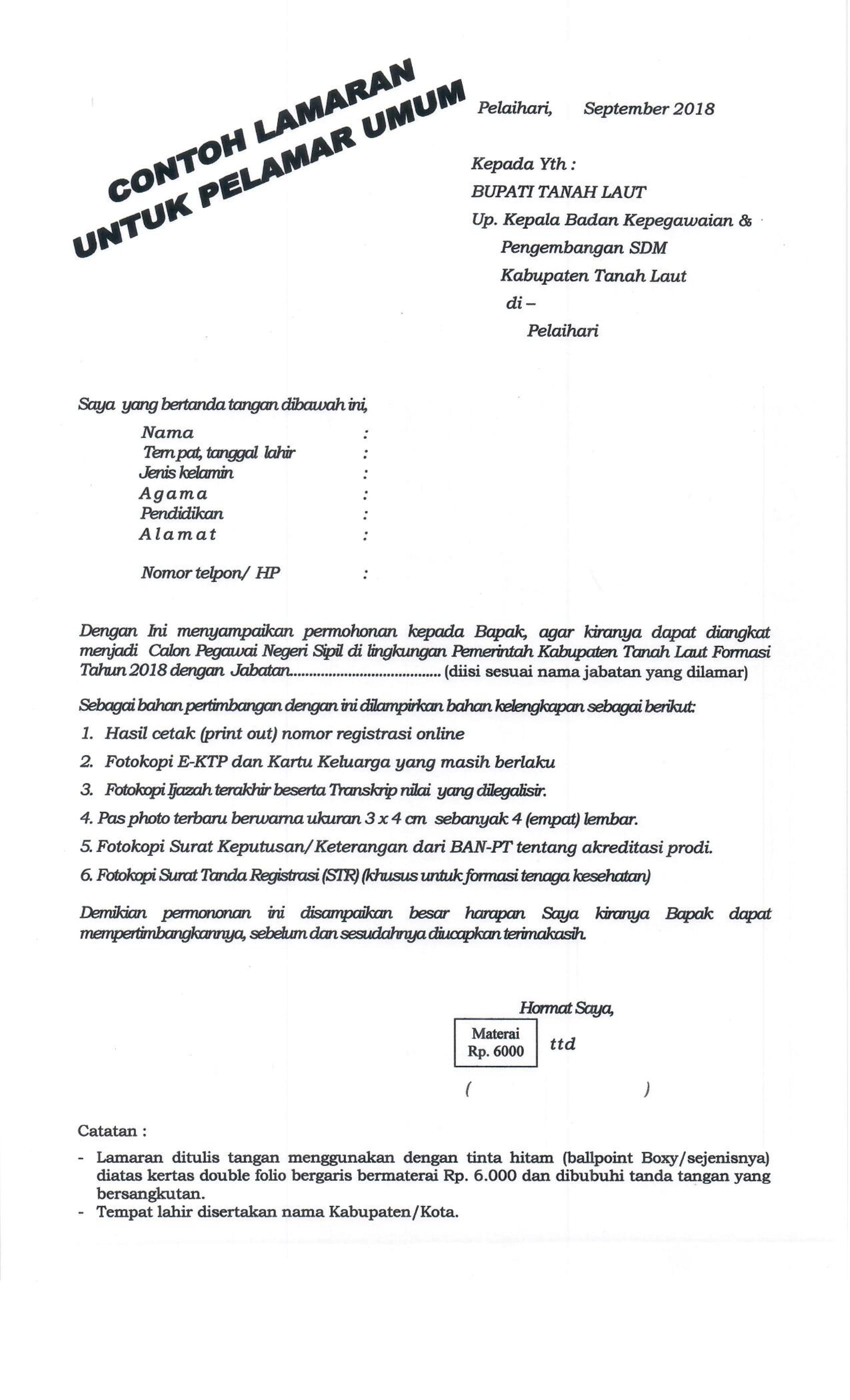 Contoh Surat Lamaran Naik Jabatan