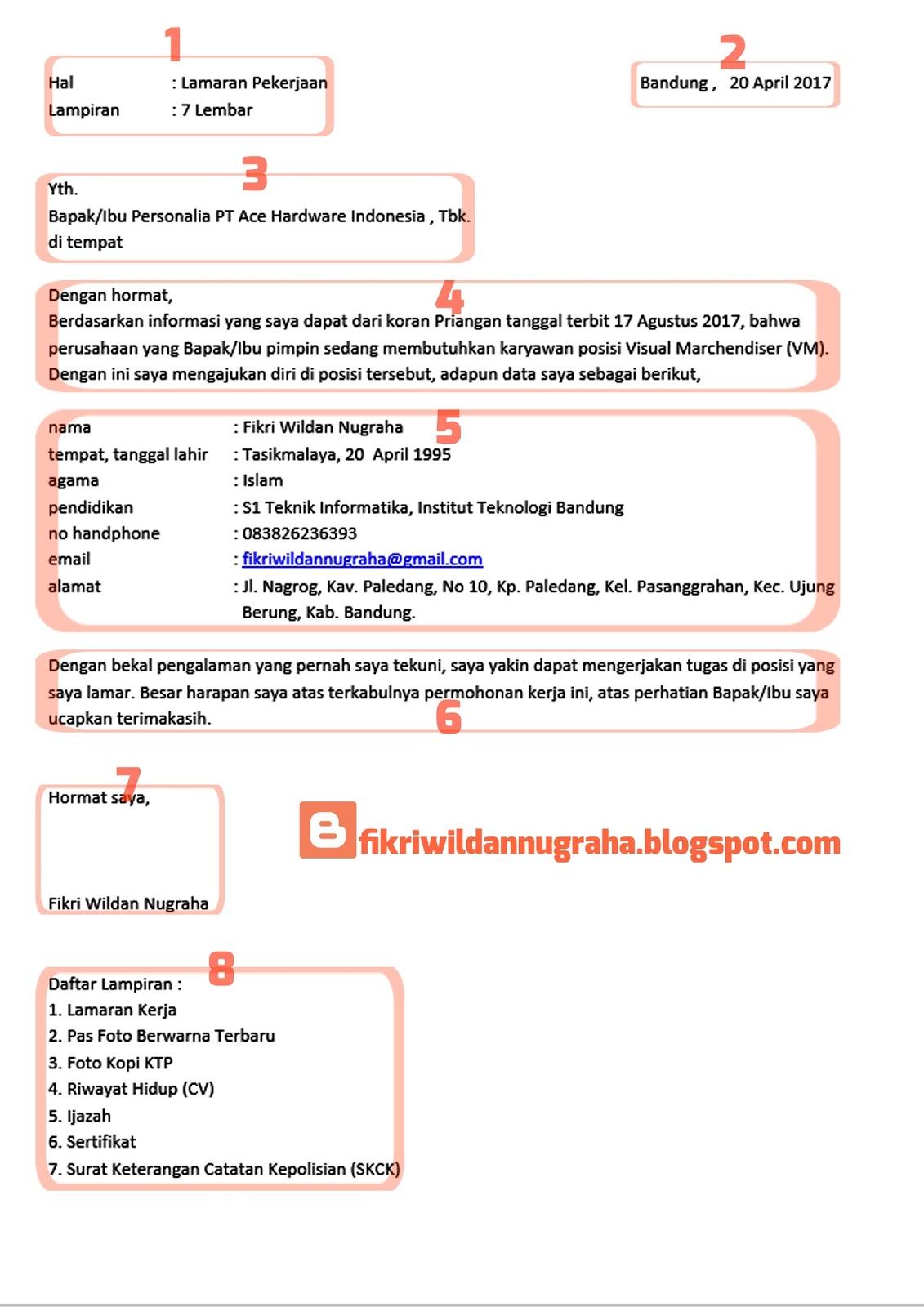Contoh Surat Lamaran Pekerjaan Dalam Bahasa Indonesia Yang Baik