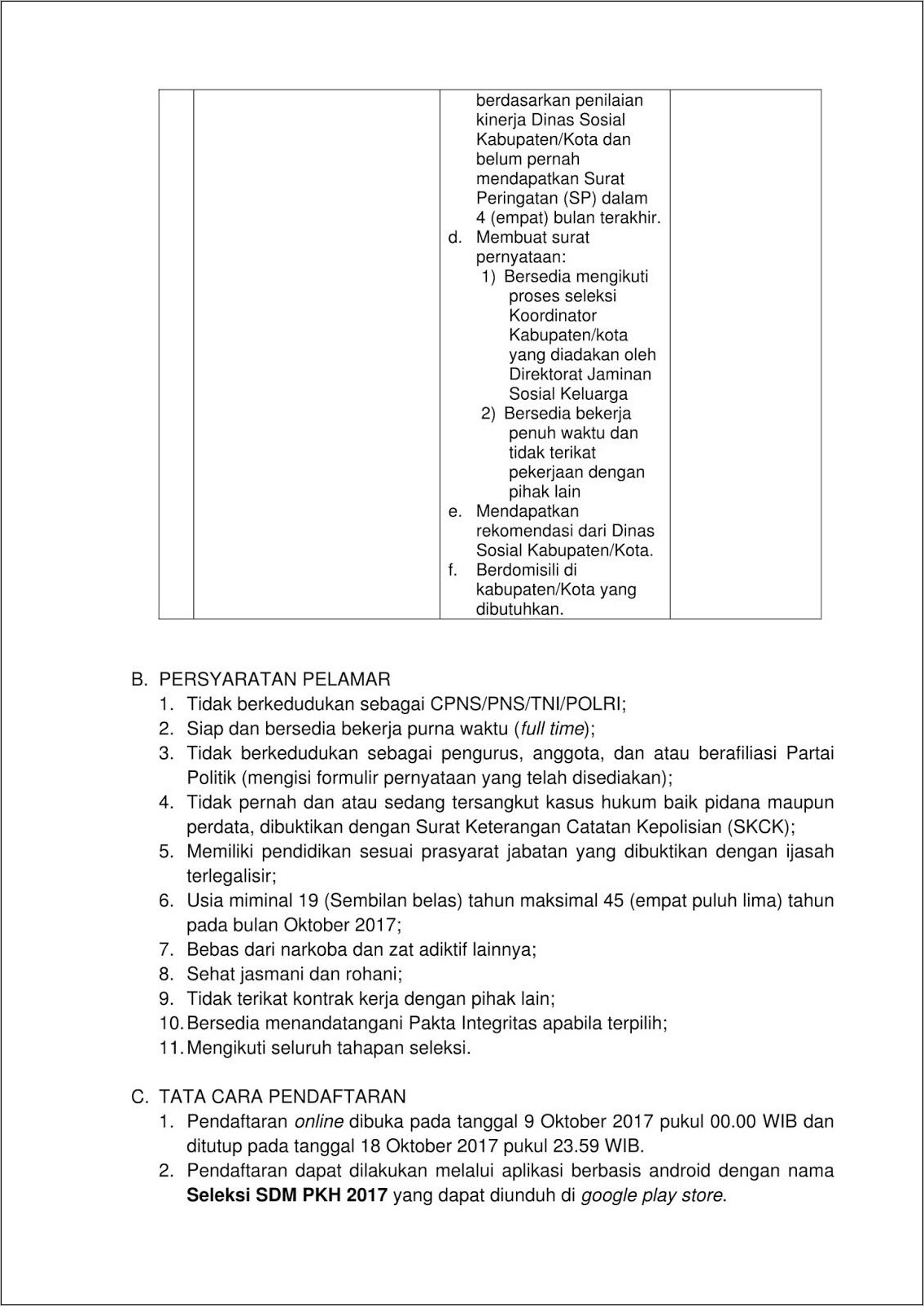 Contoh Surat Lamaran Pekerjaan Ke Kementerian Sosial Pkh