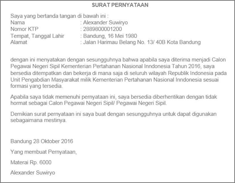 Contoh Surat Lamaran Siap Di Tempatkan Di Seluruh Wilayah