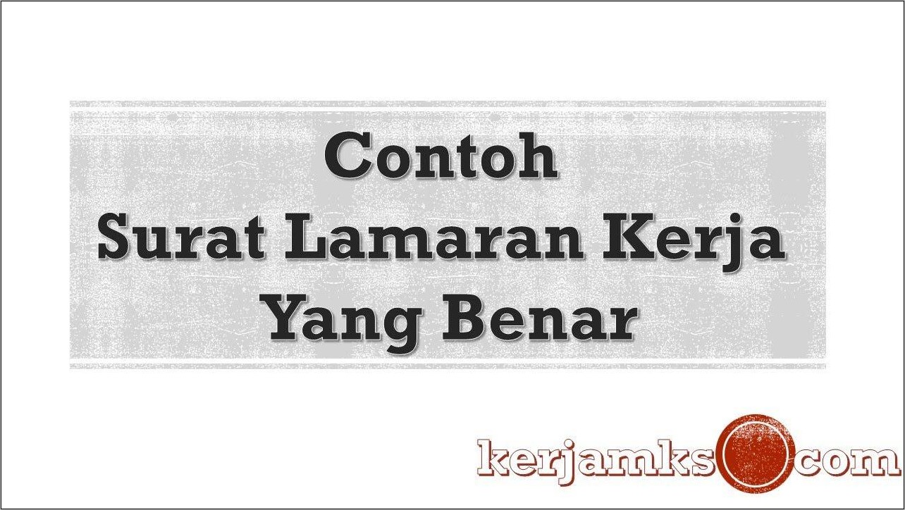 Contoh Surat Lamaran Slta Sederajat Fix