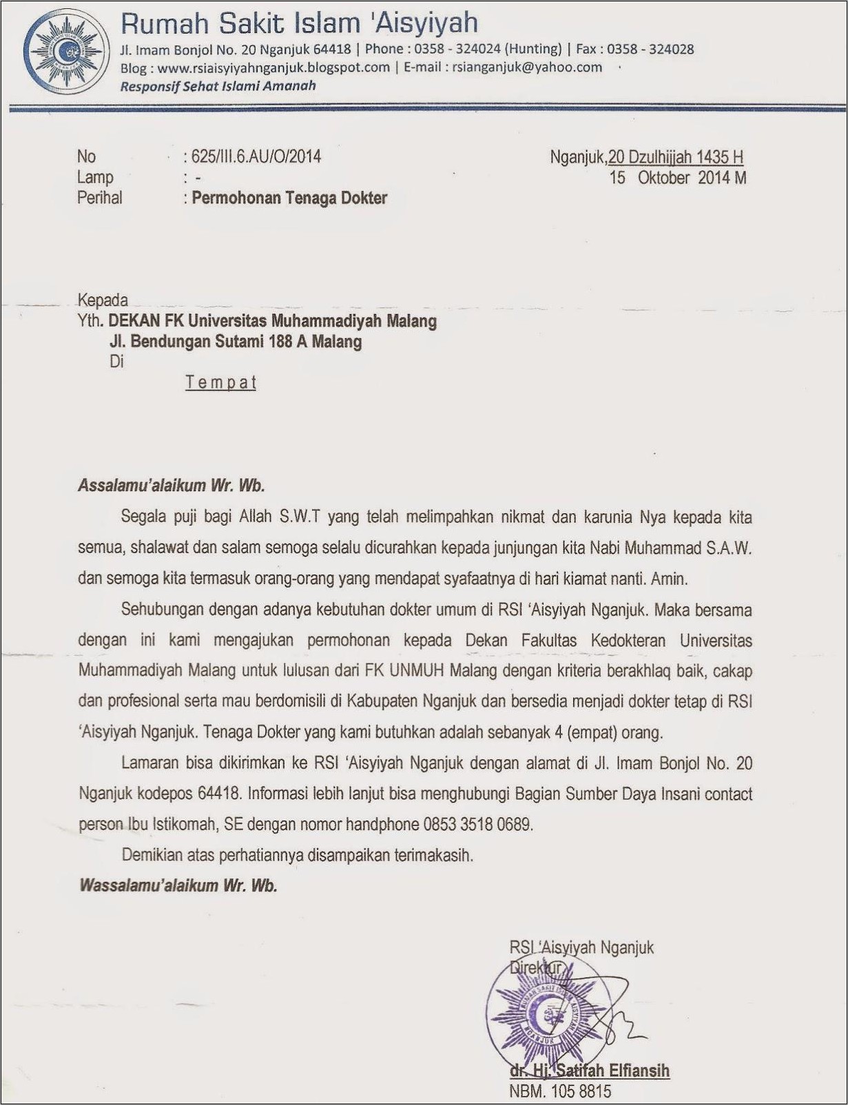 Contoh Surat Lamaran Transmart Kupang