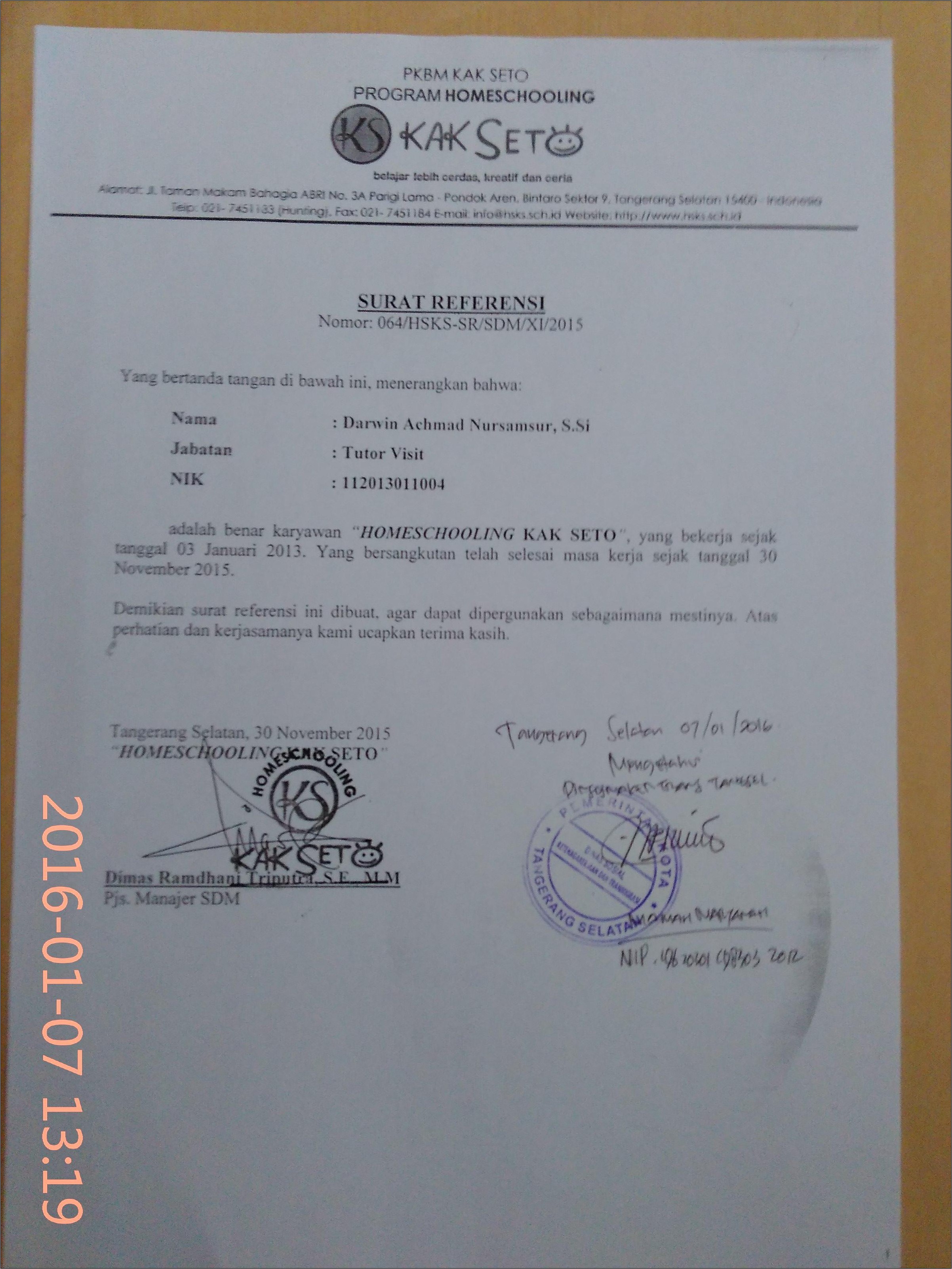 Contoh Surat Peklaring Kerja Yang Ada Tembusan Disnaker