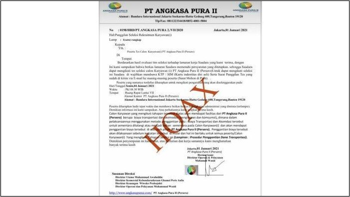 Contoh Surat Pemanggilan Kerja Karyawan