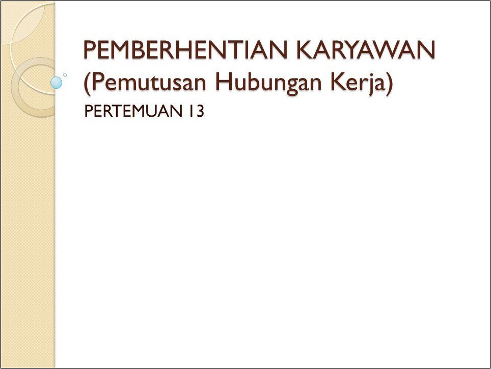 Contoh Surat Pemutusan Hubungan Kerja Karyawan Dalam Bahasa Inggris