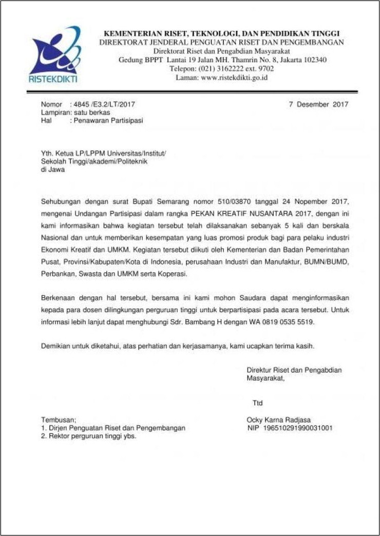 Contoh Surat Penawaran Kerja Perusahaan