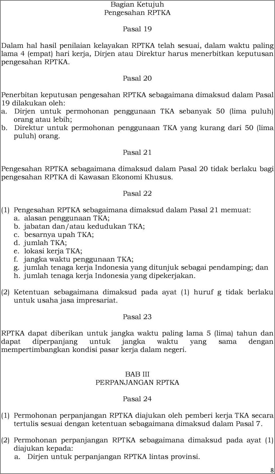 Contoh Surat Pendamping Tenaga Kerja Asing