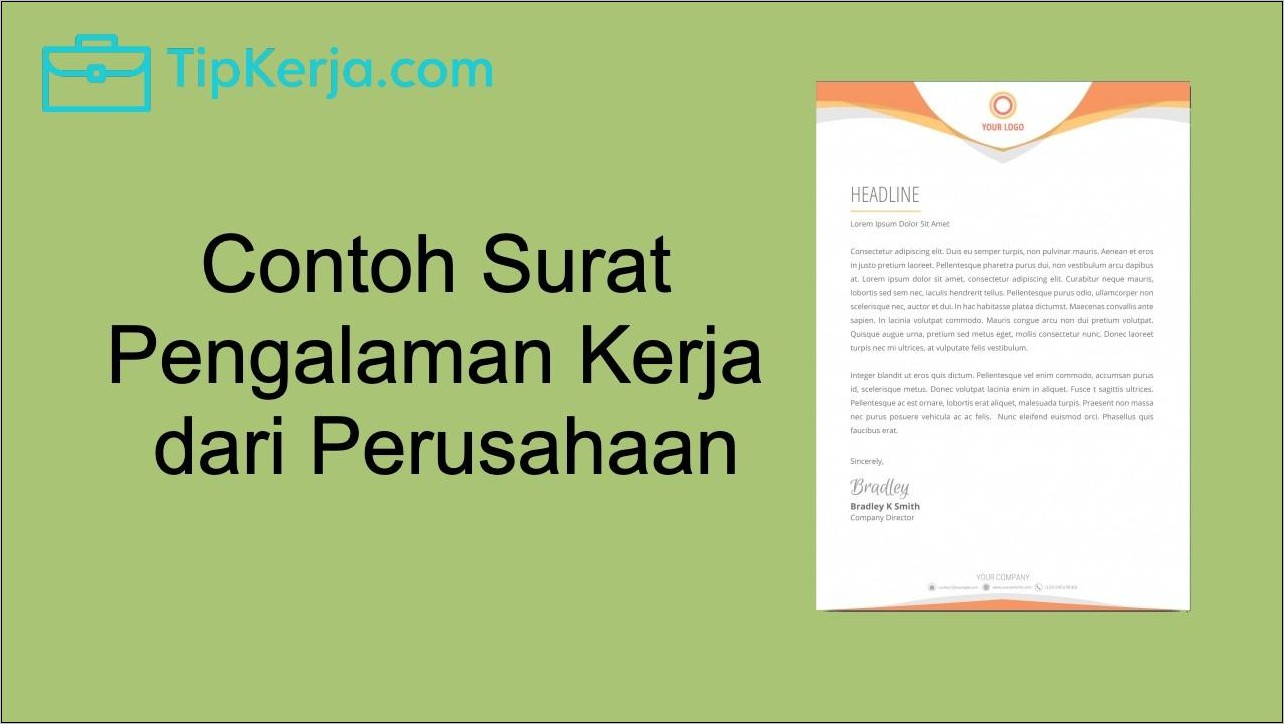 Contoh Surat Pengalama Kerja Perusahaan