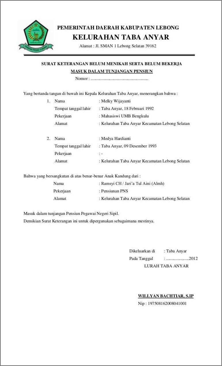 Contoh Surat Pengalaman Kerja Dikoperasi