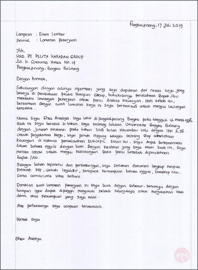 Contoh Surat Pengalaman Kerja Double Posisi