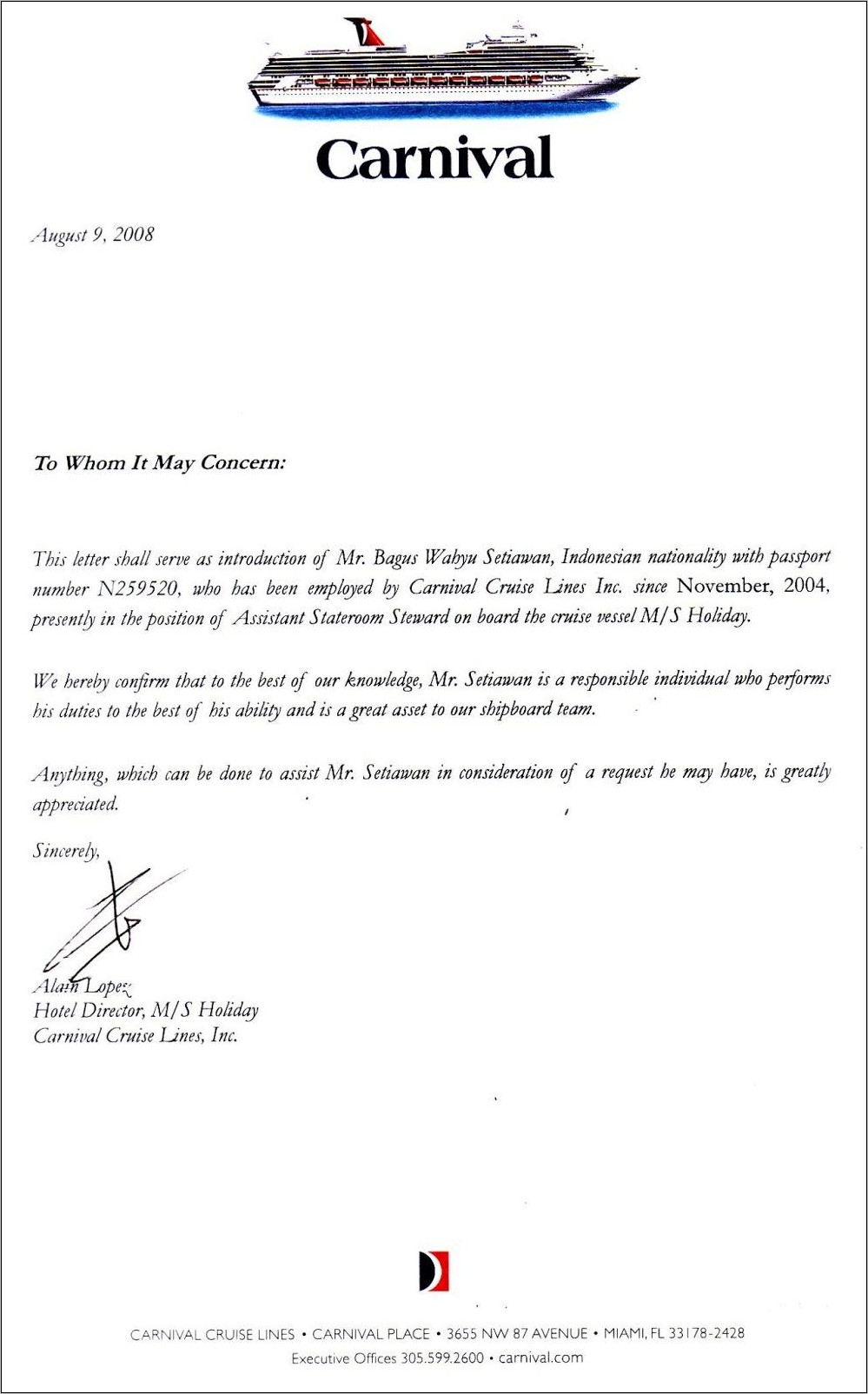 Contoh Surat Pengalaman Kerja Finish Kontrak Bahasa Inggris