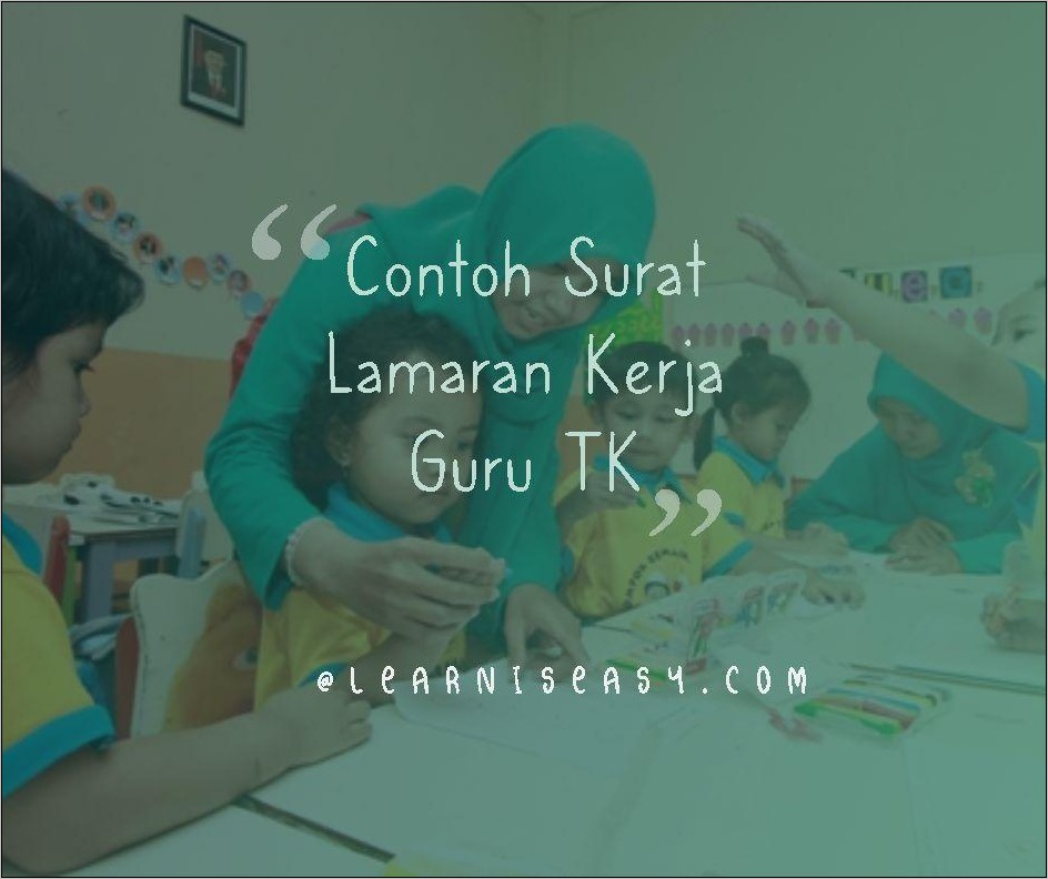 Contoh Surat Pengalaman Kerja Guru Tk