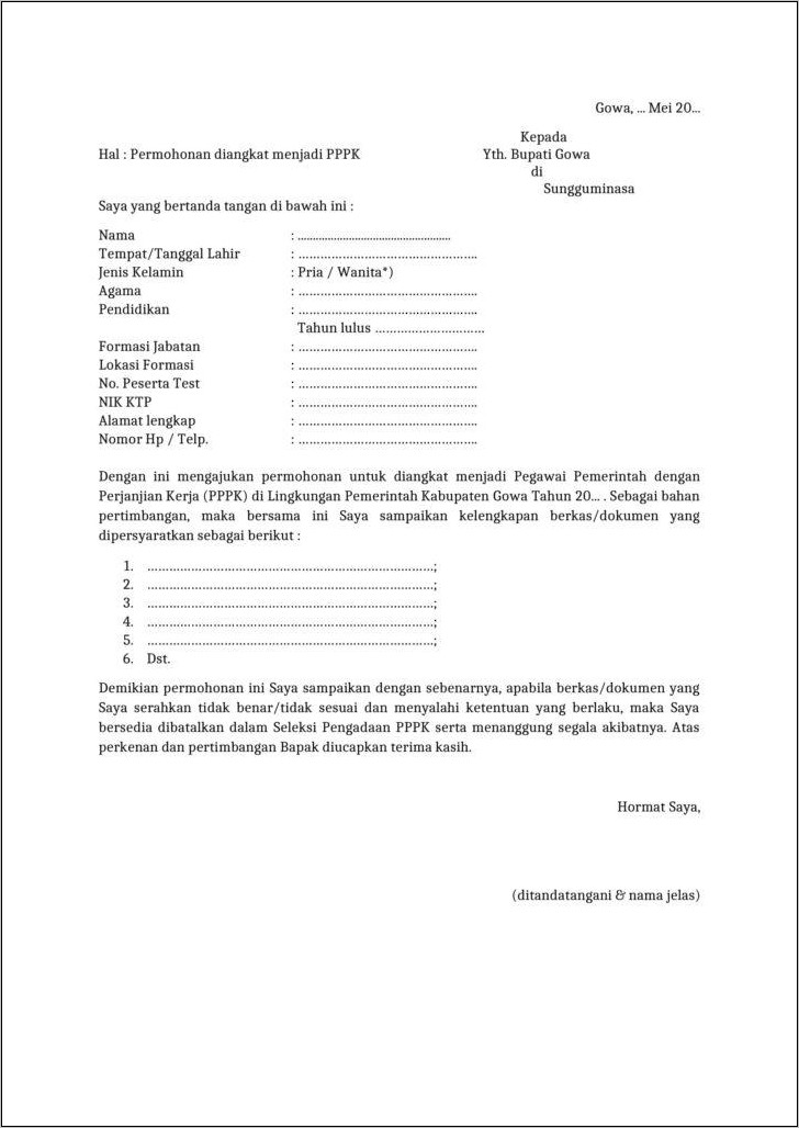 Contoh Surat Pengalaman Kerja Kontrak