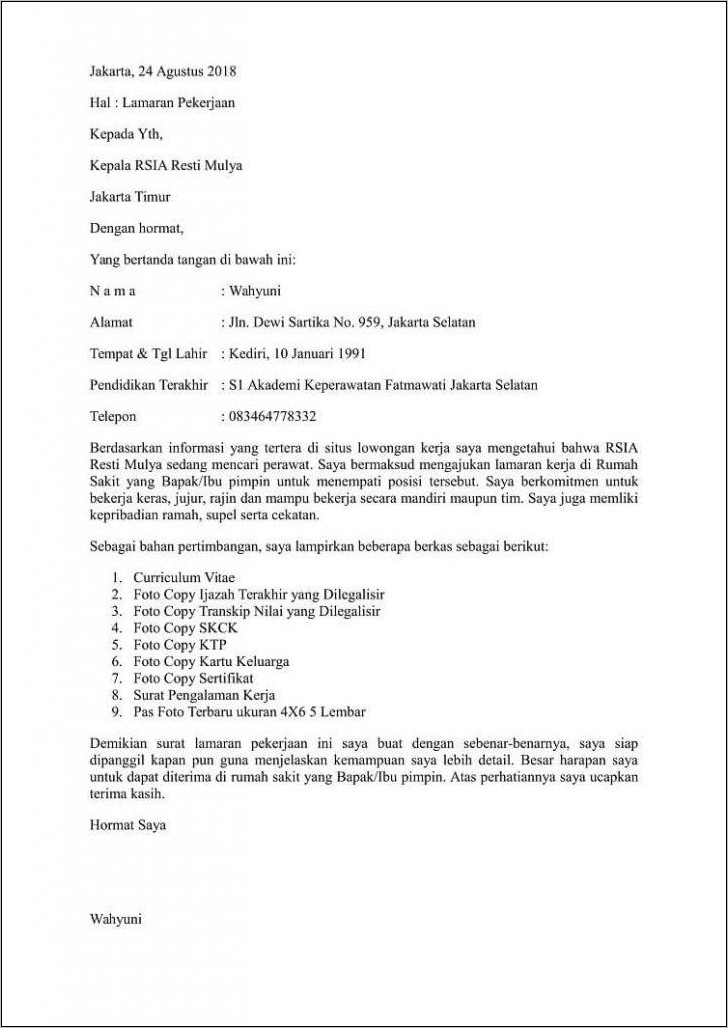 Contoh Surat Pengalaman Kerja Tenaga Teknik