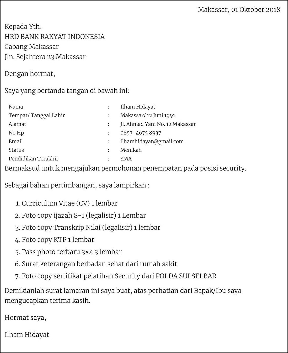 Contoh Surat Pengalaman Kerja Toko Motor