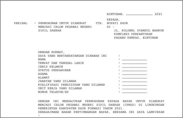 Contoh Surat Pengalaman Kerja Word Di Kantor Pemerintah