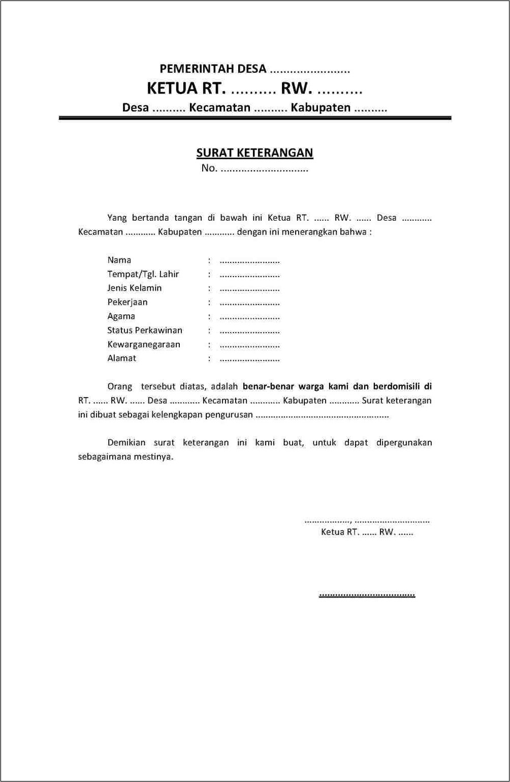 Contoh Surat Pengantar Jaminan Kerja