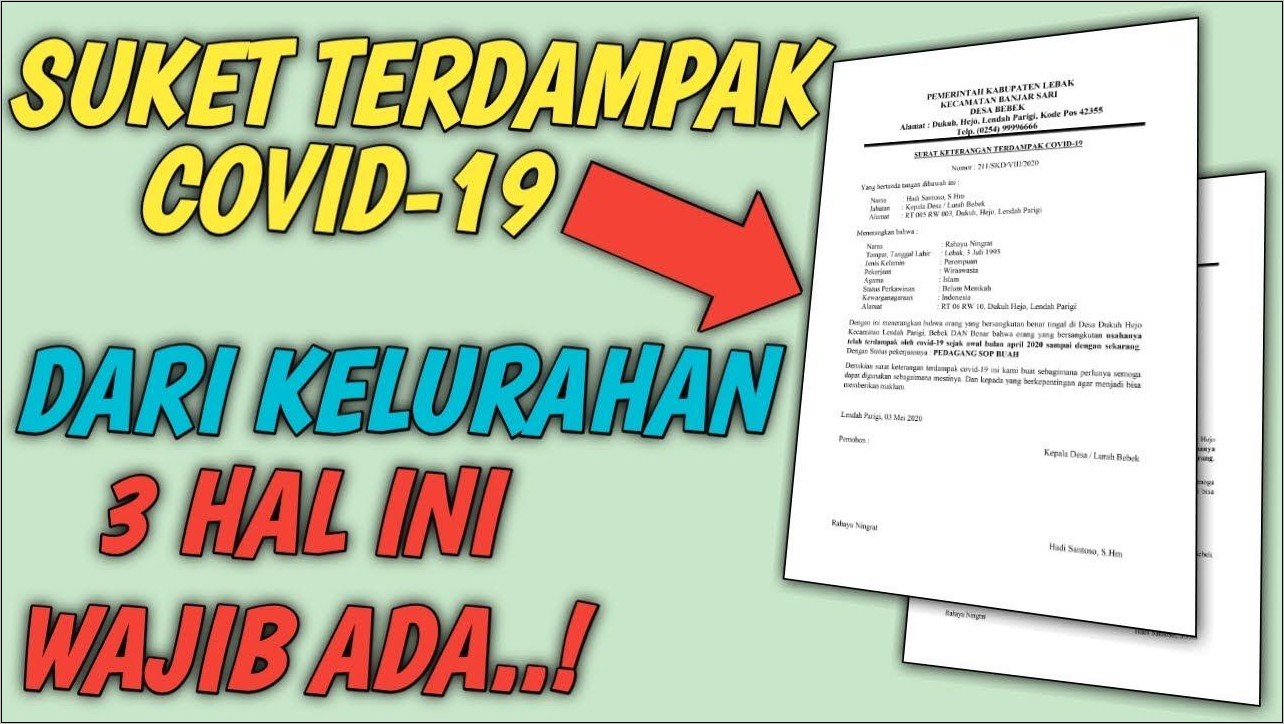Contoh Surat Pengantar Kerja Dari Rw