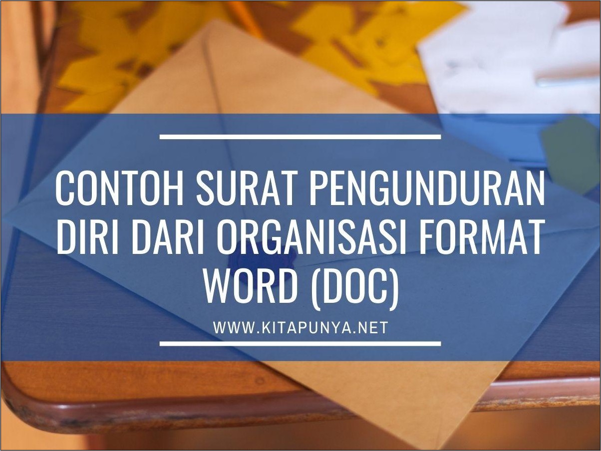 Contoh Surat Pengunduran Diri Kerja Resmi Doc