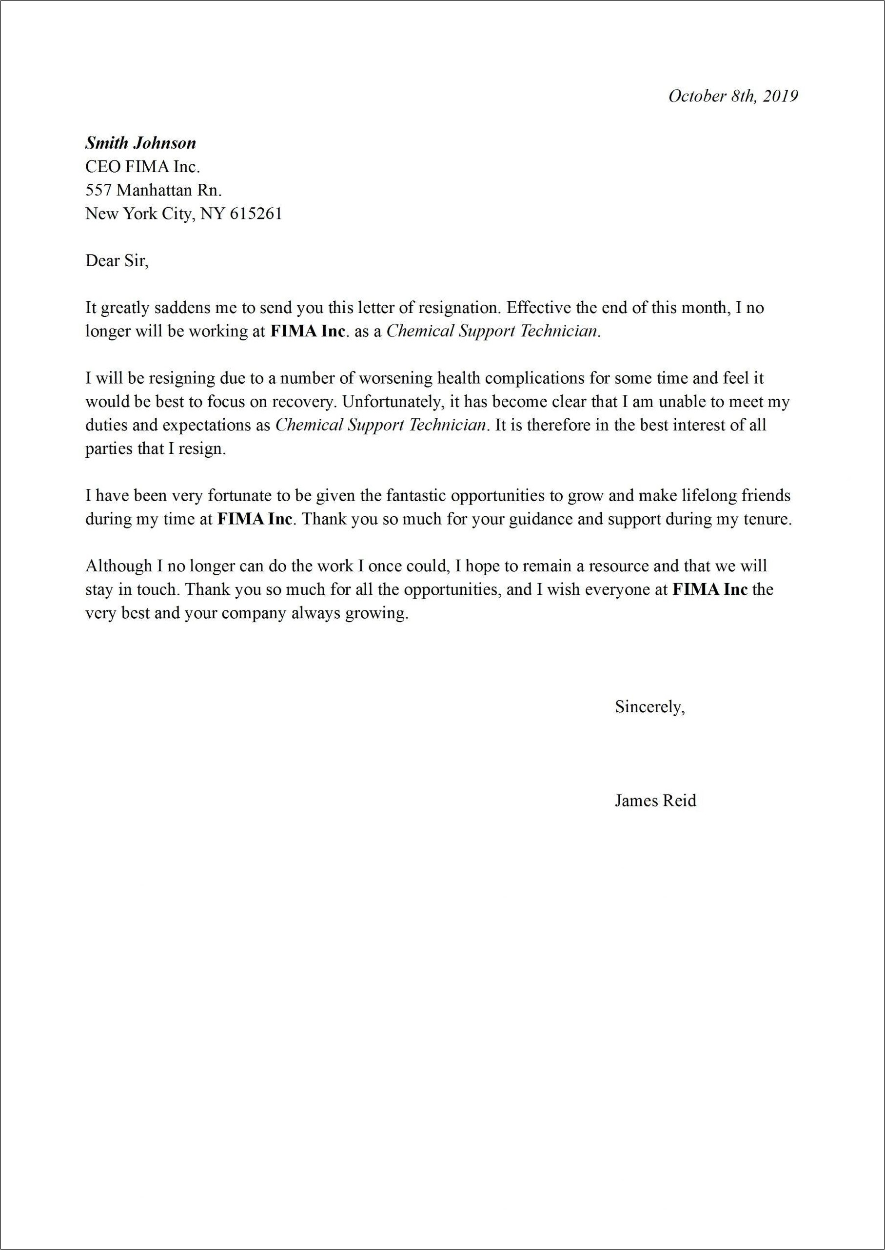 Contoh Surat Pengunduran Diri Kerja Yang Sopan Dan Baik
