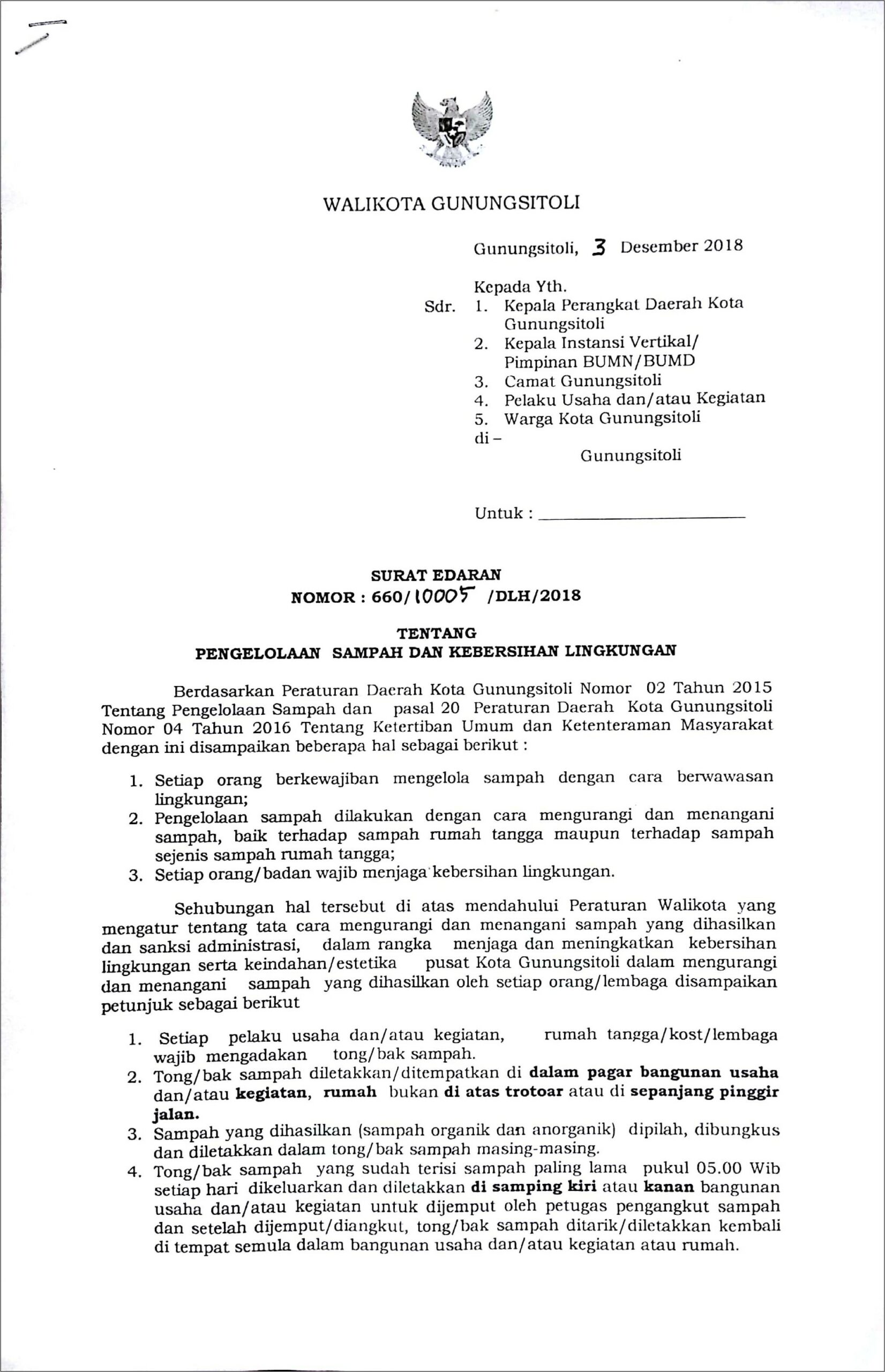 Contoh Surat Penyaringan Tenaga Kerja