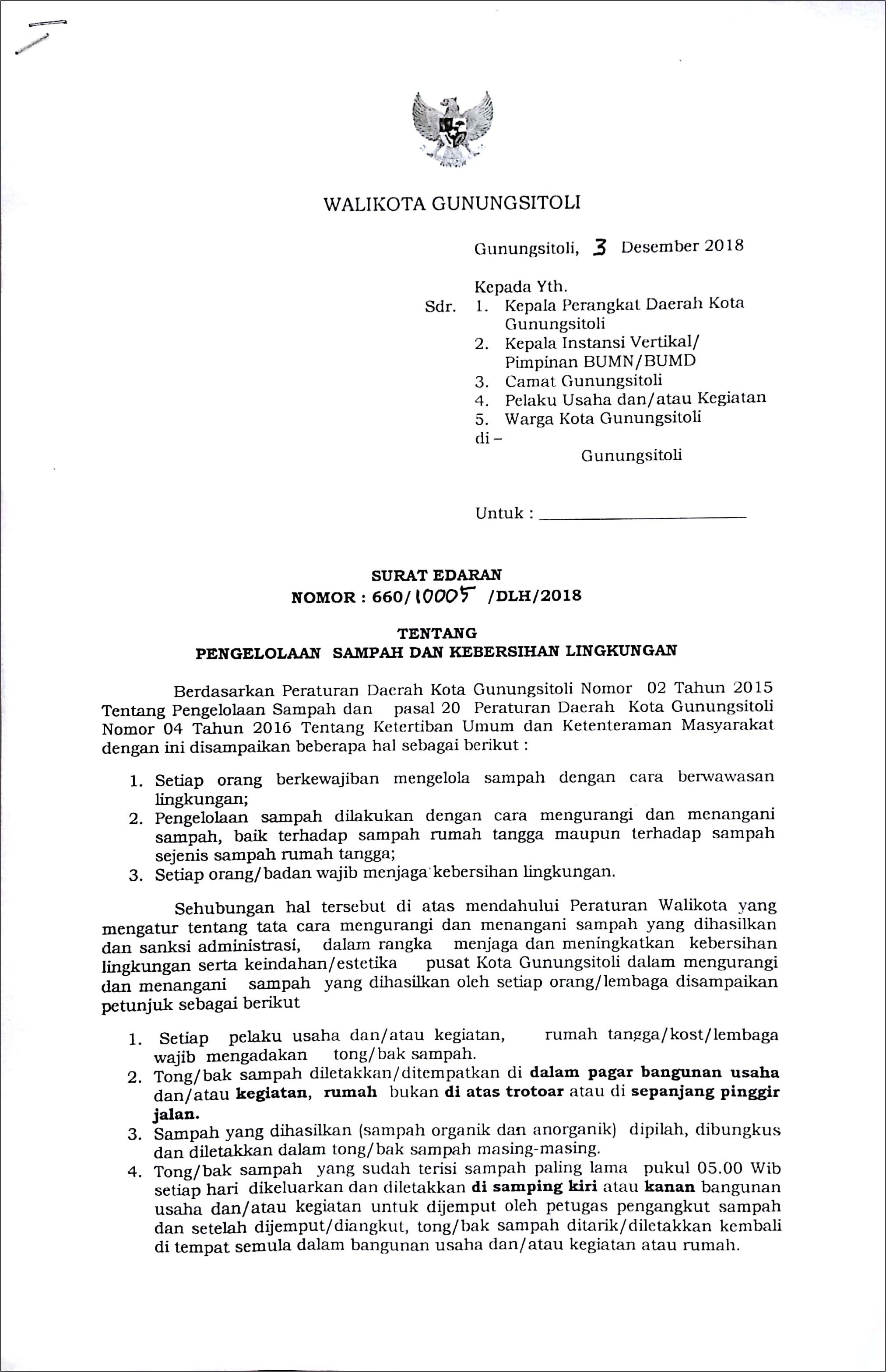 Contoh Surat Penyaringan Tenaga Kerja