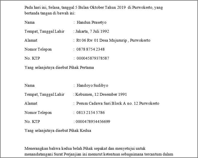 Contoh Surat Penyelesaian Kontrak Kerja Kgoo