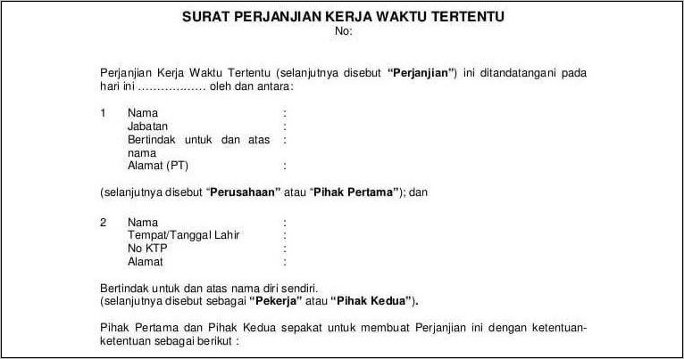 Contoh Surat Peralihan Pekerjaan